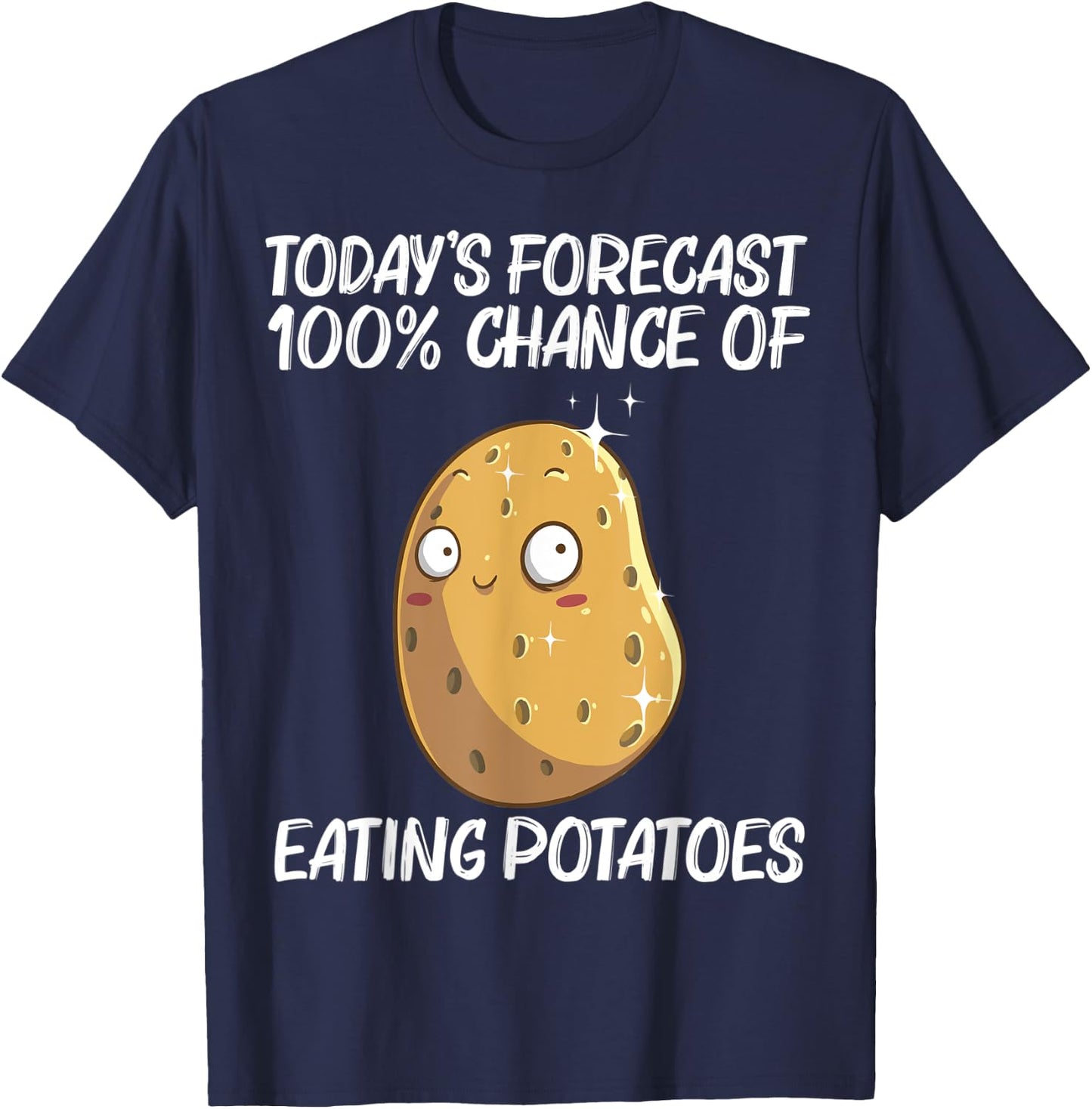Cute Potato Gift Women Vegetable Baked Potato Lovers T-Shirt - T-Shirt | Navy