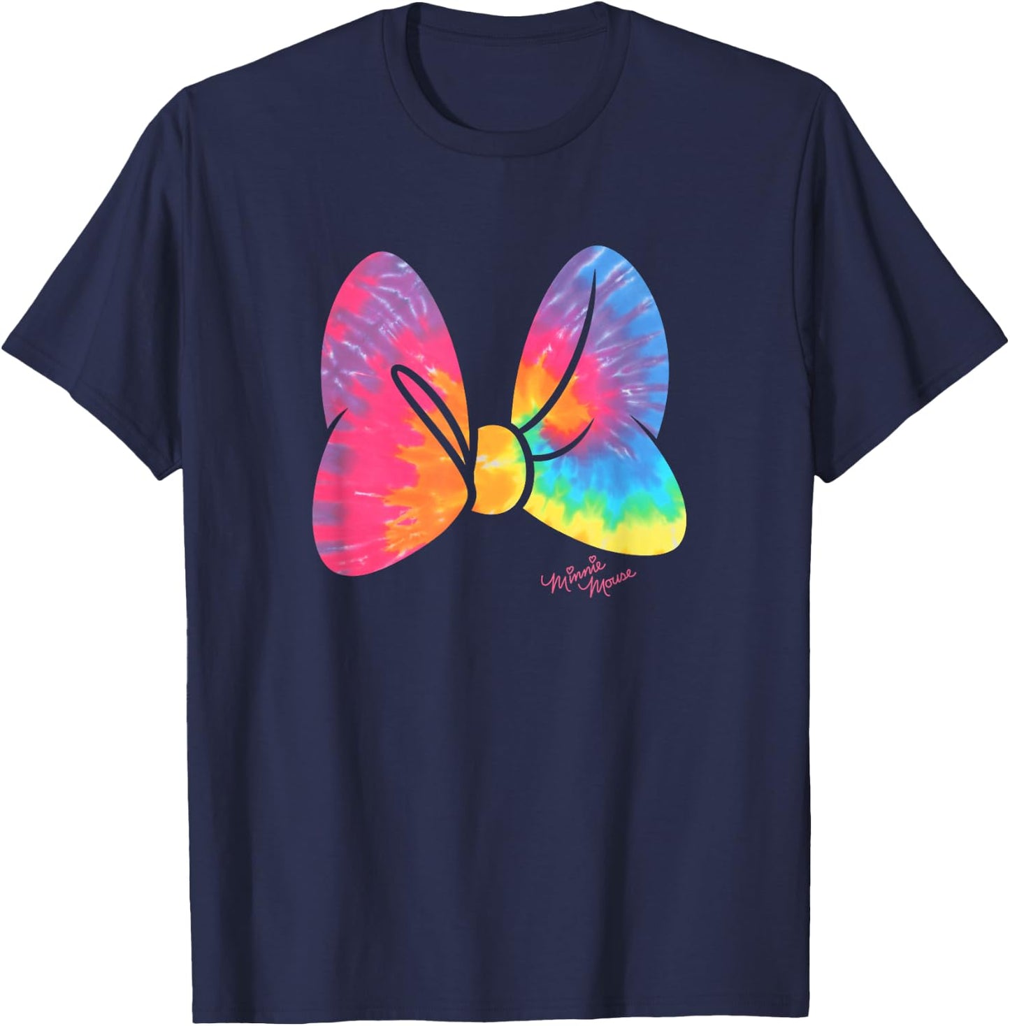 Disney Minnie Mouse Large Tie Dye Bow T-Shirt - T-Shirt | Navy