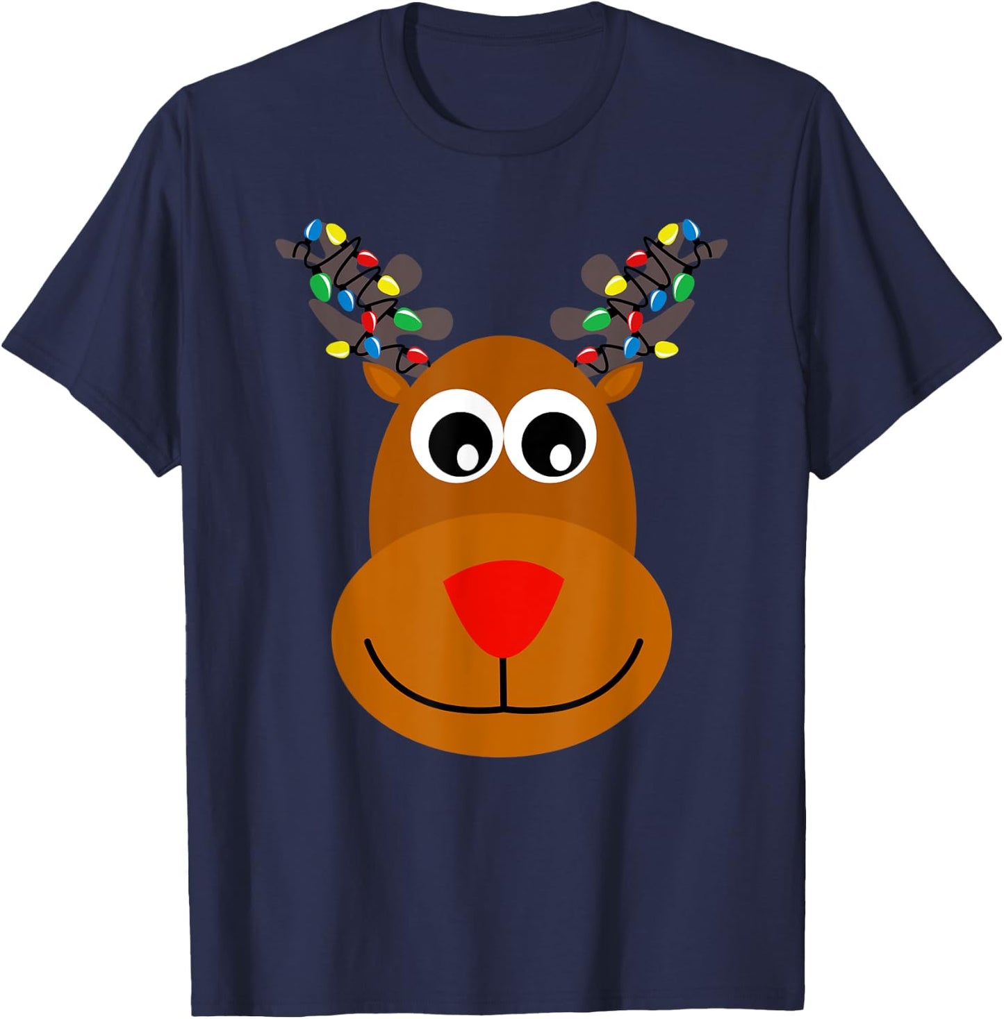 RUDOLPH Red Nose Reindeer | Santa Christmas T-Shirt - T-Shirt | Navy