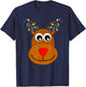 RUDOLPH Red Nose Reindeer | Santa Christmas T-Shirt - T-Shirt | Navy