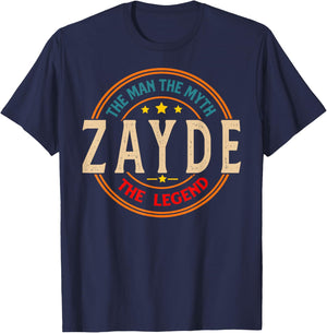 ZAYDE The Legend The Man, Funny ZAYDE Fathers Day T-Shirt - T-Shirt | Navy