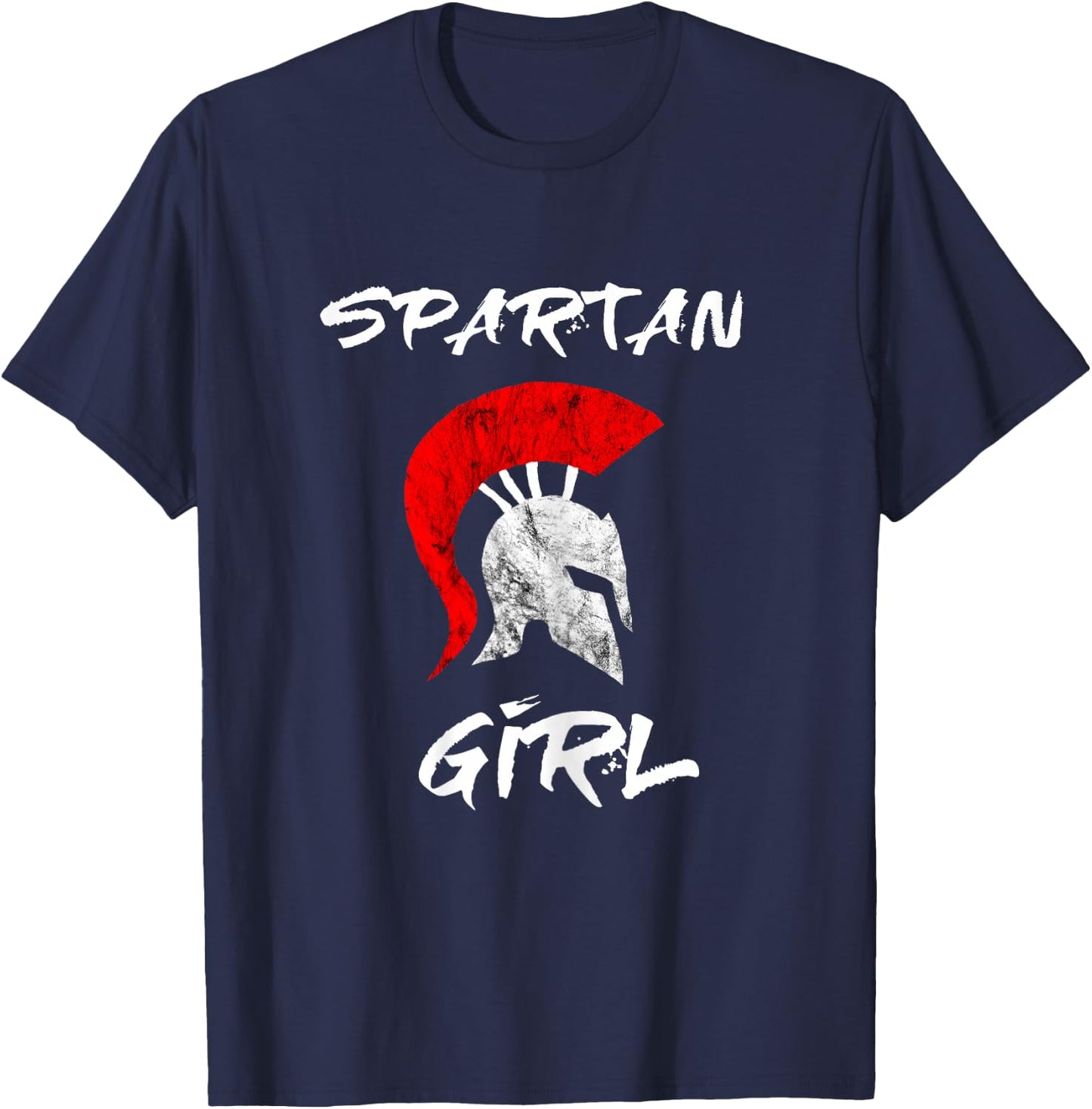 Spartan Girl Spartan Girl's Warrior Gladiators Helmet T-Shirt - T-Shirt | Navy