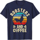 I like Roosters & Coffee Funny vintage Pet theme lover gift T-Shirt - T-Shirt | Navy