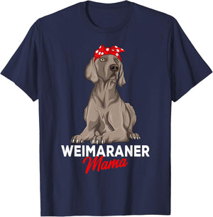 Weimaraner Mama Dog Owner Mom Funny Women T-Shirt - T-Shirt | Navy