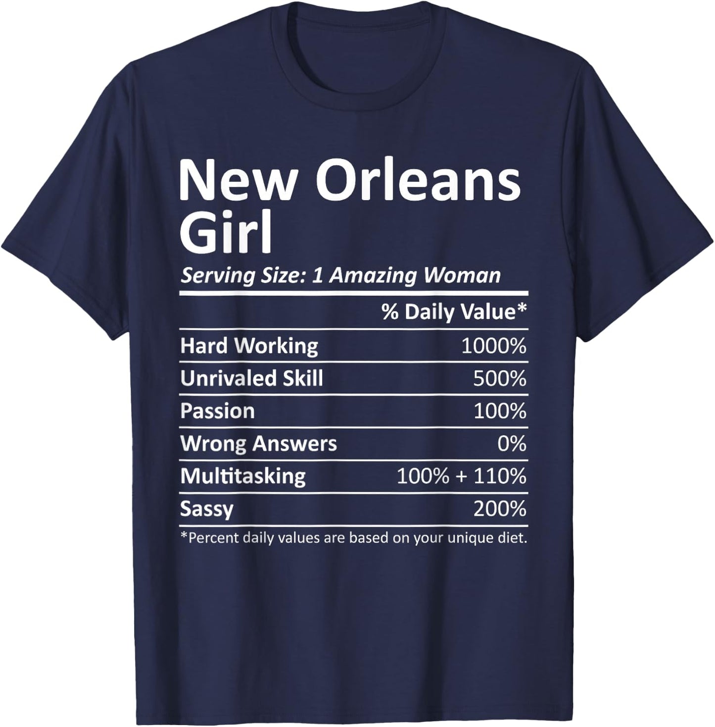New Orleans Girl LA Louisiana Funny City Home Roots USA Gift Small T-Shirt - T-Shirt | Navy