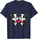 Cute Skunk in Love Couple Heart | Valentines Day T-Shirt - T-Shirt | Navy