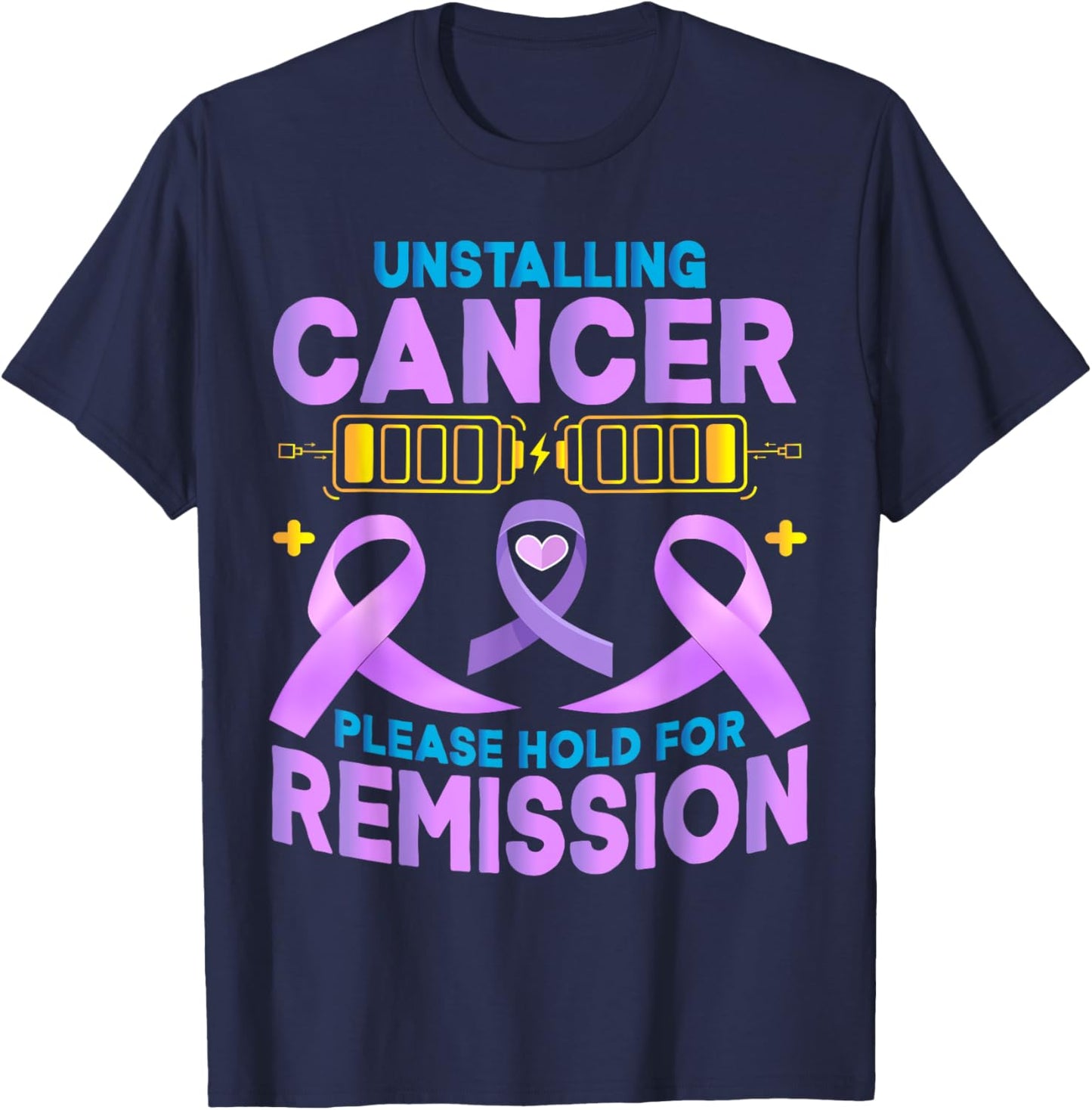 Chemo Uninstalling Cancer Chemotherapy T-Shirt - T-Shirt | Navy