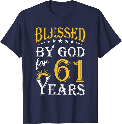 Vintage Blessed by God for 61 years Happy 61st Birthday