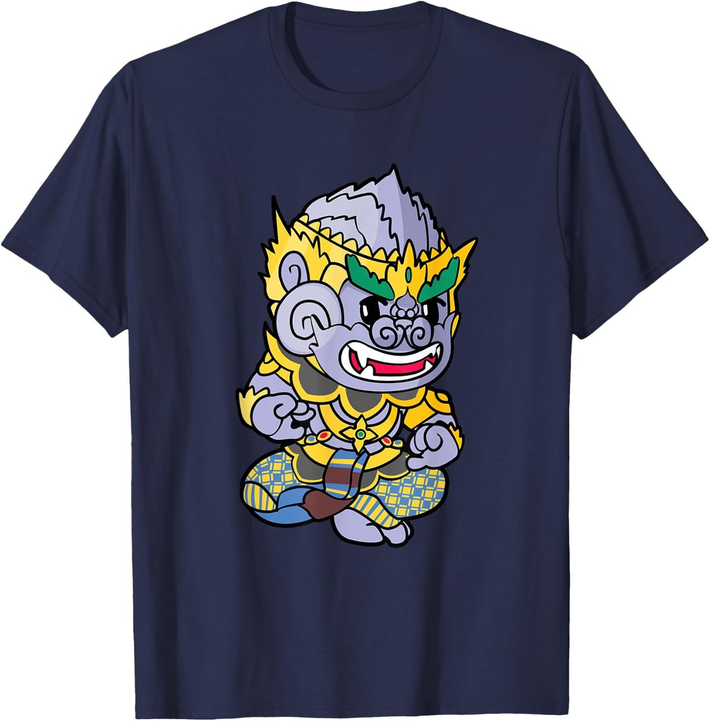 Cambodian Khmer Thai and Lao Hanuman Idol Monkey King Hero T-Shirt - T-Shirt | Navy