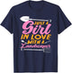 Just A Girl In Love With A Landscaper Gardner Girlfriend T-Shirt - T-Shirt | Navy