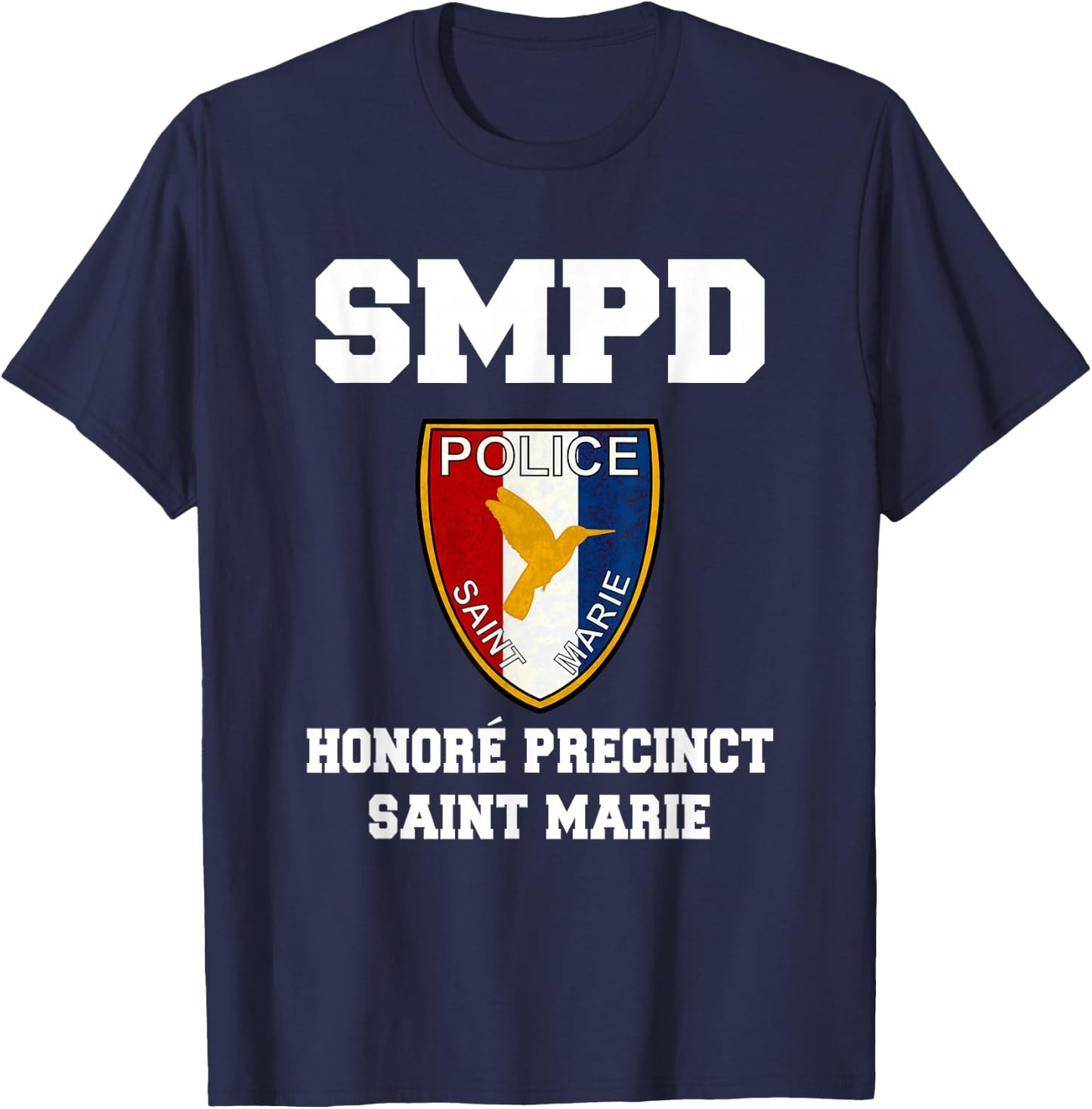 Death Paradise Saint Marie Police Badge T-Shirt - T-Shirt | Navy