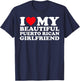 I Love My Beautiful Puerto Rican Girlfriend GF T-Shirt - T-Shirt | Navy