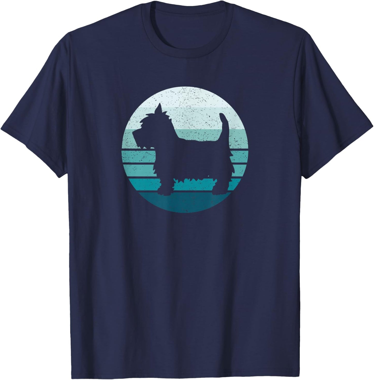 West Highland Terrier, Westie Dog, Vintage T-Shirt - T-Shirt | Navy
