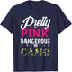 Pretty Pink Dangerous In Camo Hunting Girl Women Hunter T-Shirt - T-Shirt | Navy