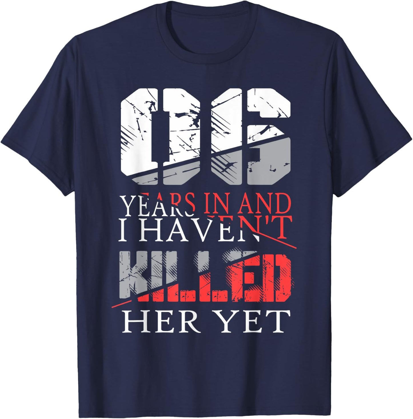6th Wedding Anniversary Gift Shirts Her Couples T-Shirt - T-Shirt | Navy