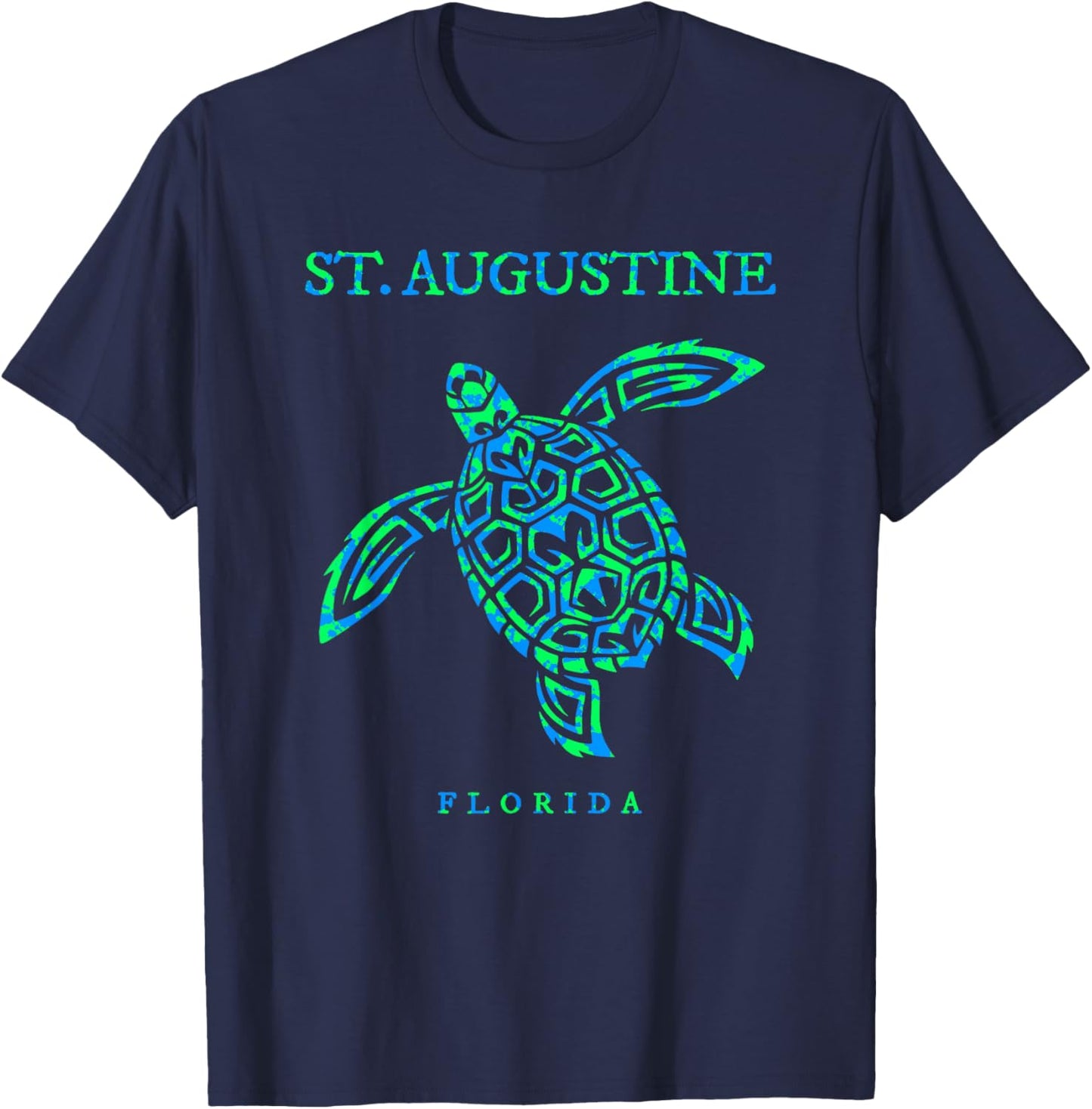 St. Augustine Florida Sea Turtle Boys Girls Souvenir T-Shirt - T-Shirt | Navy