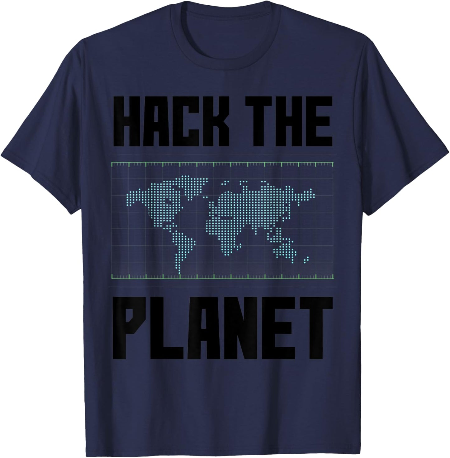 Hack The Planet Hacking Computer Hacker T-Shirt - T-Shirt | Navy