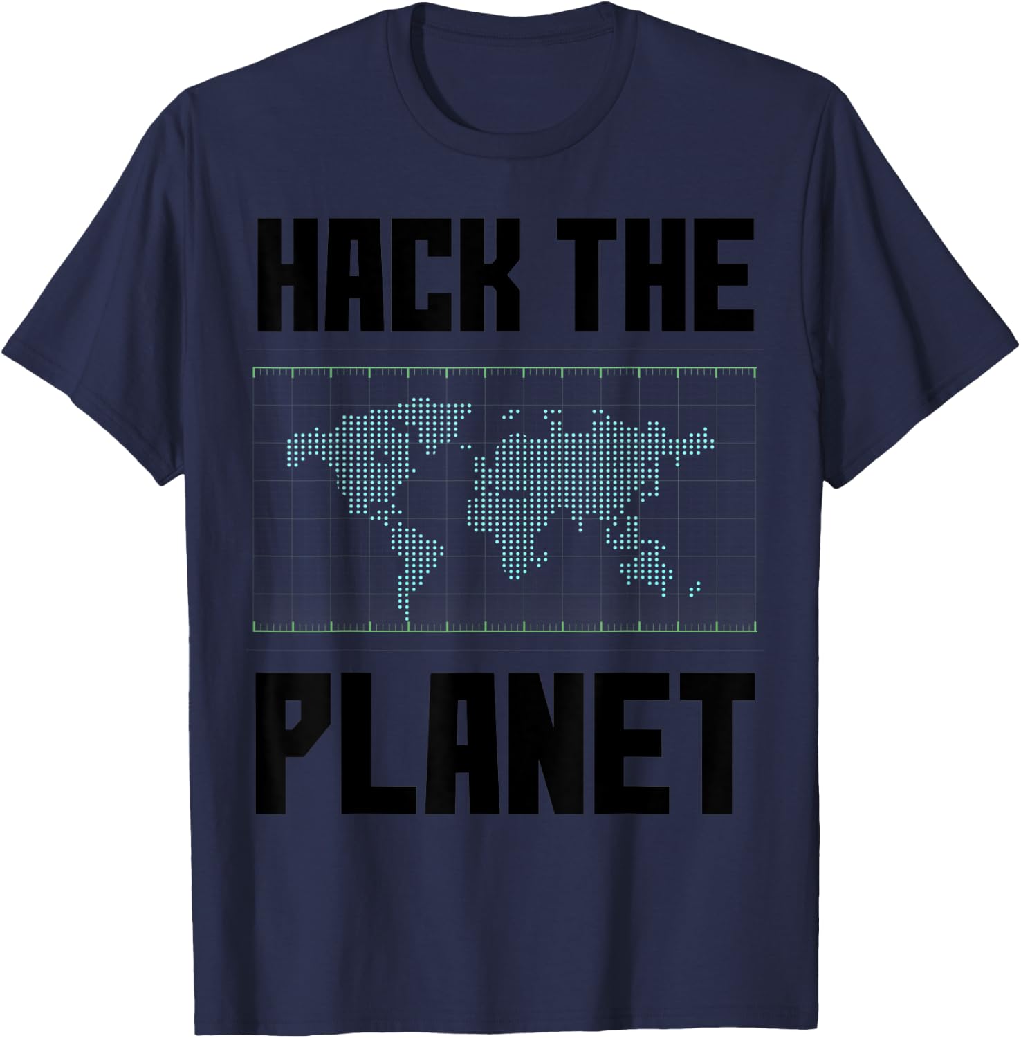 Hack The Planet Hacking Computer Hacker T-Shirt - T-Shirt | Navy