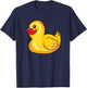 Cute Rubber Duck Gift Toddlers Men Women Funny Duckling T-Shirt - T-Shirt | Navy