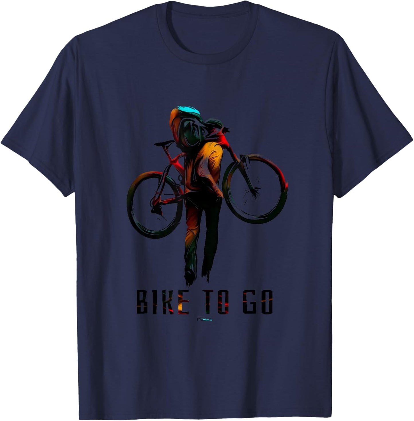 Cycling Racing Bicycle Motivation Funny Bike to Go Iii T-Shirt - T-Shirt | Navy
