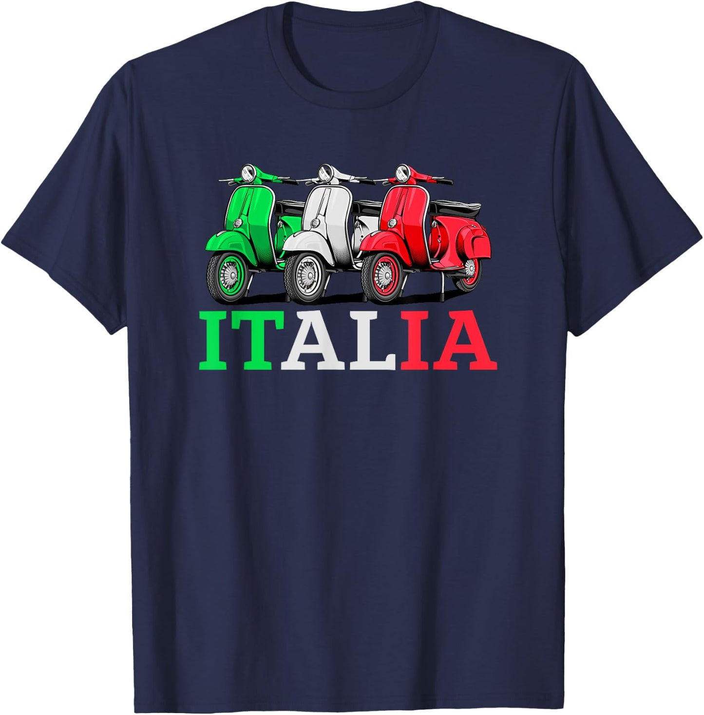 Italia Vintage Scooter Moped motorcycle biker gift T-Shirt - T-Shirt | Navy