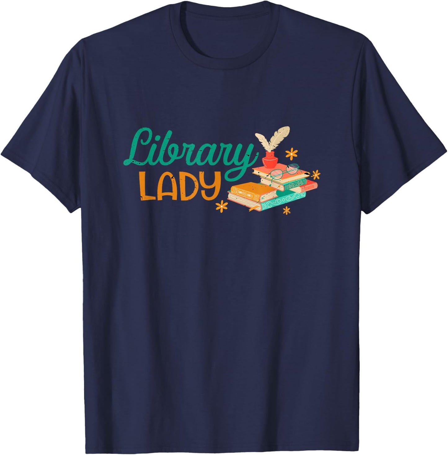 Librarian Bookworm Bookworm T-Shirt - T-Shirt | Navy
