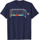 Funny Astrophysicist Shirt Planets Newton´s Cradle T-Shirt - T-Shirt | Navy