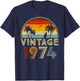 51st Birthday Shirt for 51 Years Old Retro Vintage 1974 Bday T-Shirt - T-Shirt | Navy