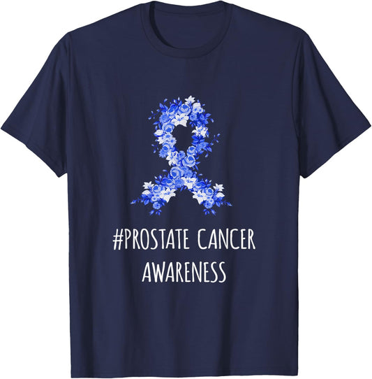 Prostate Cancer Attention Shirt | Prostate Cancer T-Shirt - T-Shirt | Navy