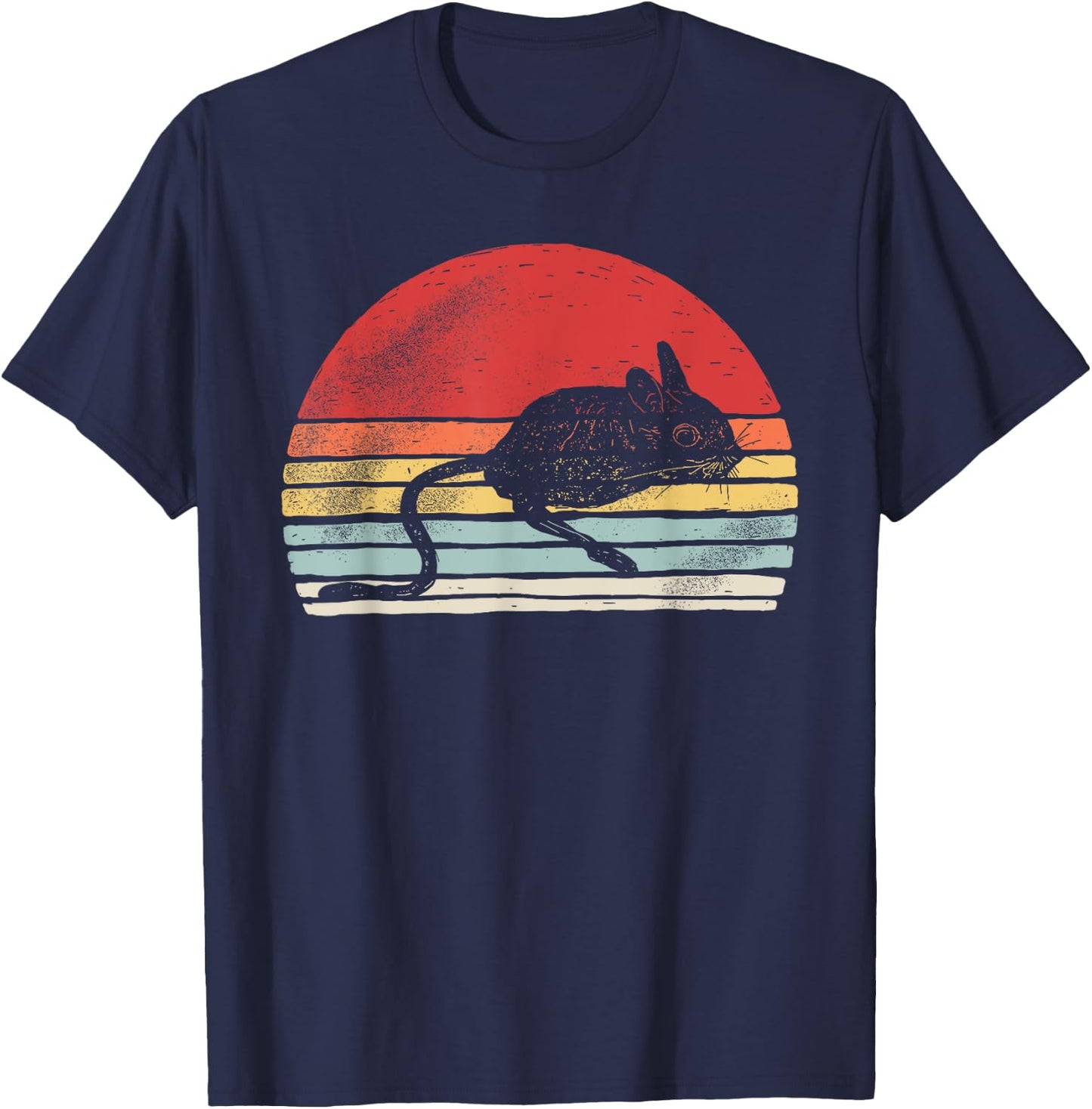 Vintage Retro Jerboa T-Shirt - T-Shirt | Navy