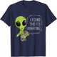 Funny I Found This Its Vibrating Alien Ufo Cat Vibrator Meow Men Women Girls Kids T-Shirt - T-Shirt | Navy