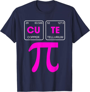 Funny Pi Day 3.14 Pi Math Science Periodic Table Pun Teacher T-Shirt - T-Shirt | Navy