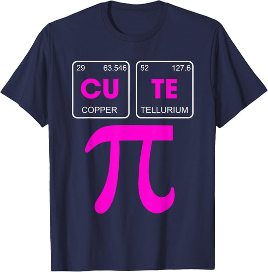 Funny Pi Day 3.14 Pi Math Science Periodic Table Pun Teacher T-Shirt - T-Shirt | Navy