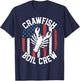Crawfish Boil Crew Funny Cajun Shirts Mardi Gras T-Shirt - T-Shirt | Navy