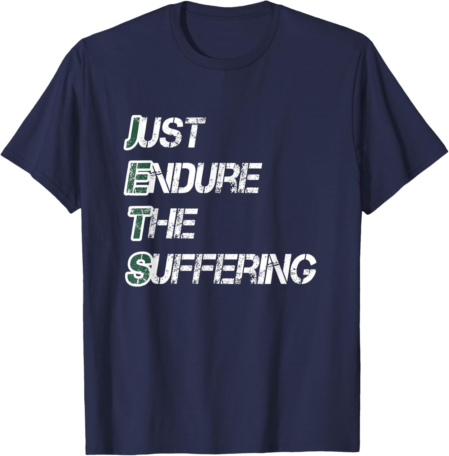 Just Endure the Suffering New York Football Team Distressed T-Shirt - T-Shirt | Navy