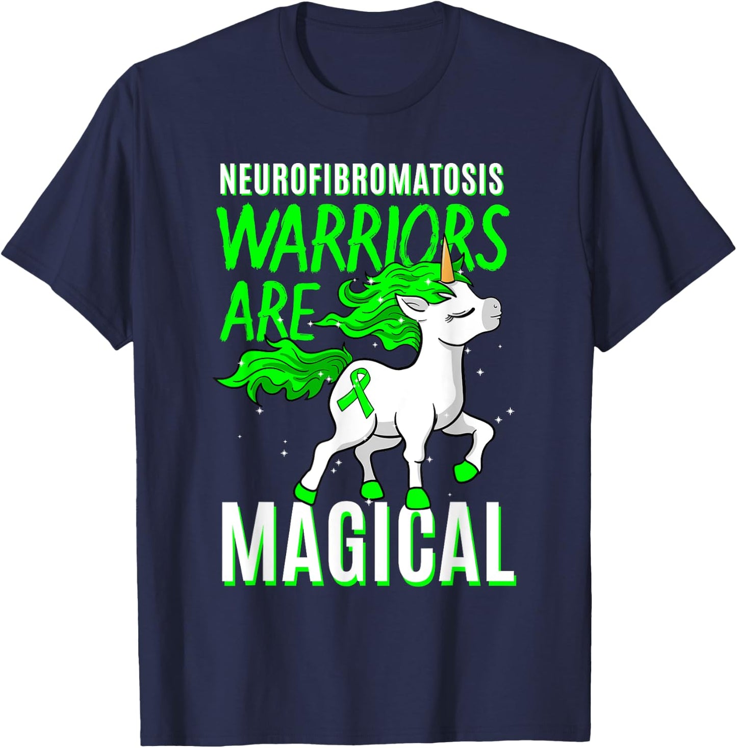 Neurofibromatosis Awareness NF Unicorn Schwannomatosis Gift T-Shirt - T-Shirt | Navy