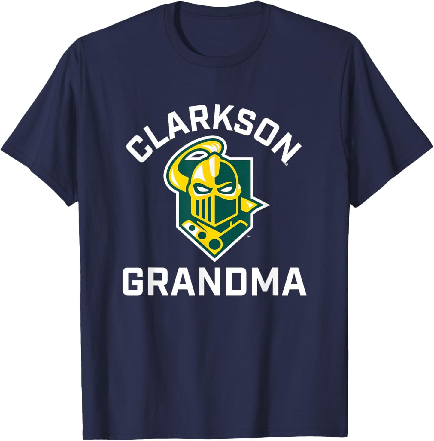 Clarkson University Golden Knights Arched Grandma T-Shirt - T-Shirt | Navy
