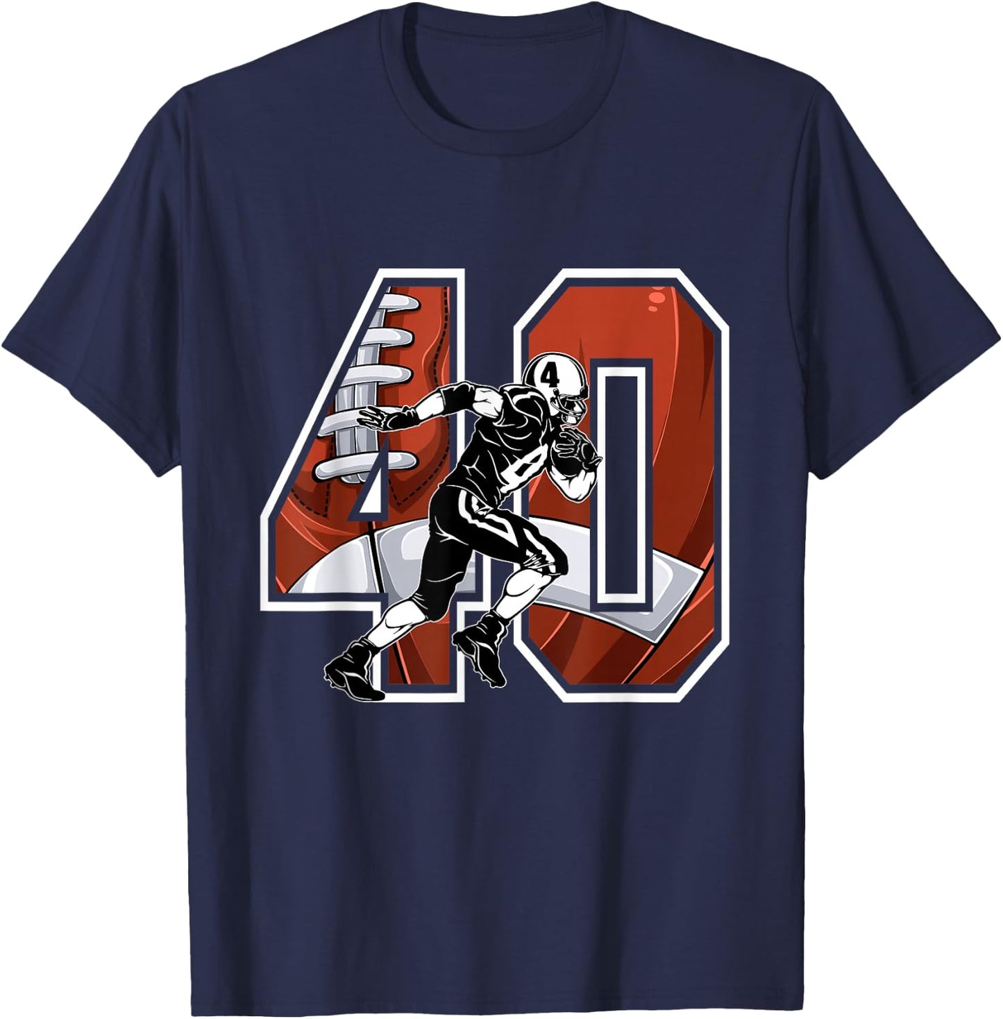 I'm 40 Years Old Football Player 40th Birthday Party Boys T-Shirt - T-Shirt | Navy