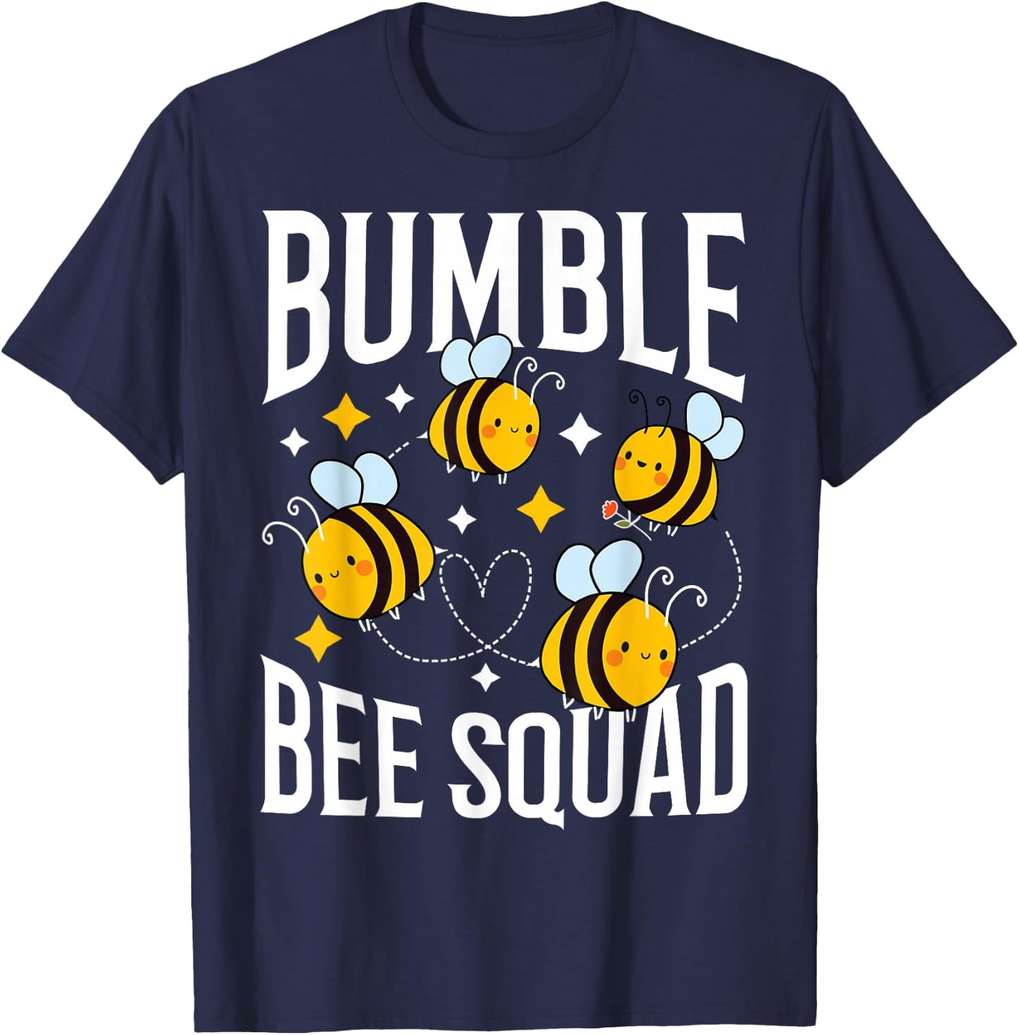 Bumble Bee Squad Beekeeper Bees Shirt Friends Gift T-Shirt - T-Shirt | Navy