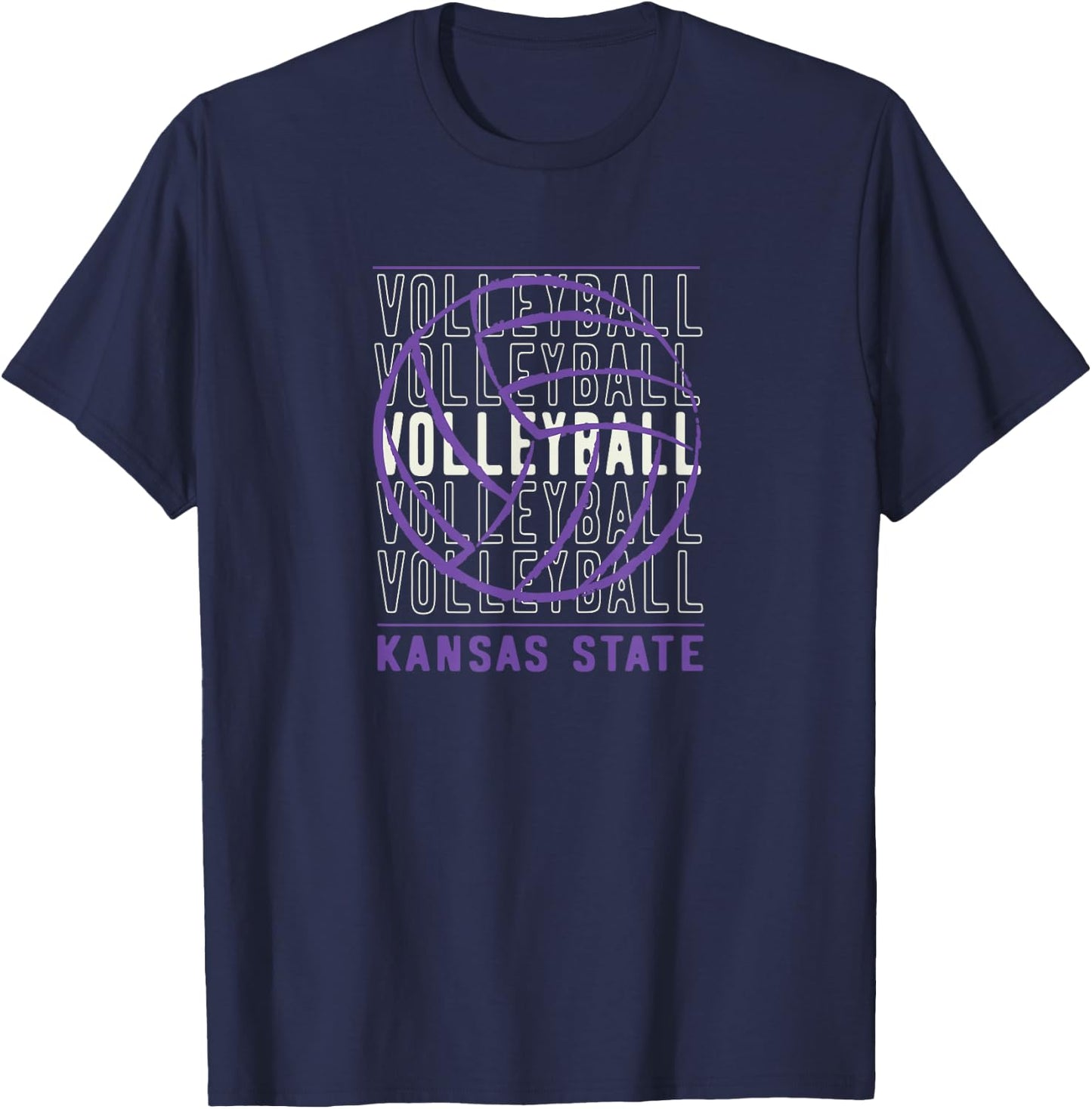 Volleyball Kansas State T-Shirt - T-Shirt | Navy