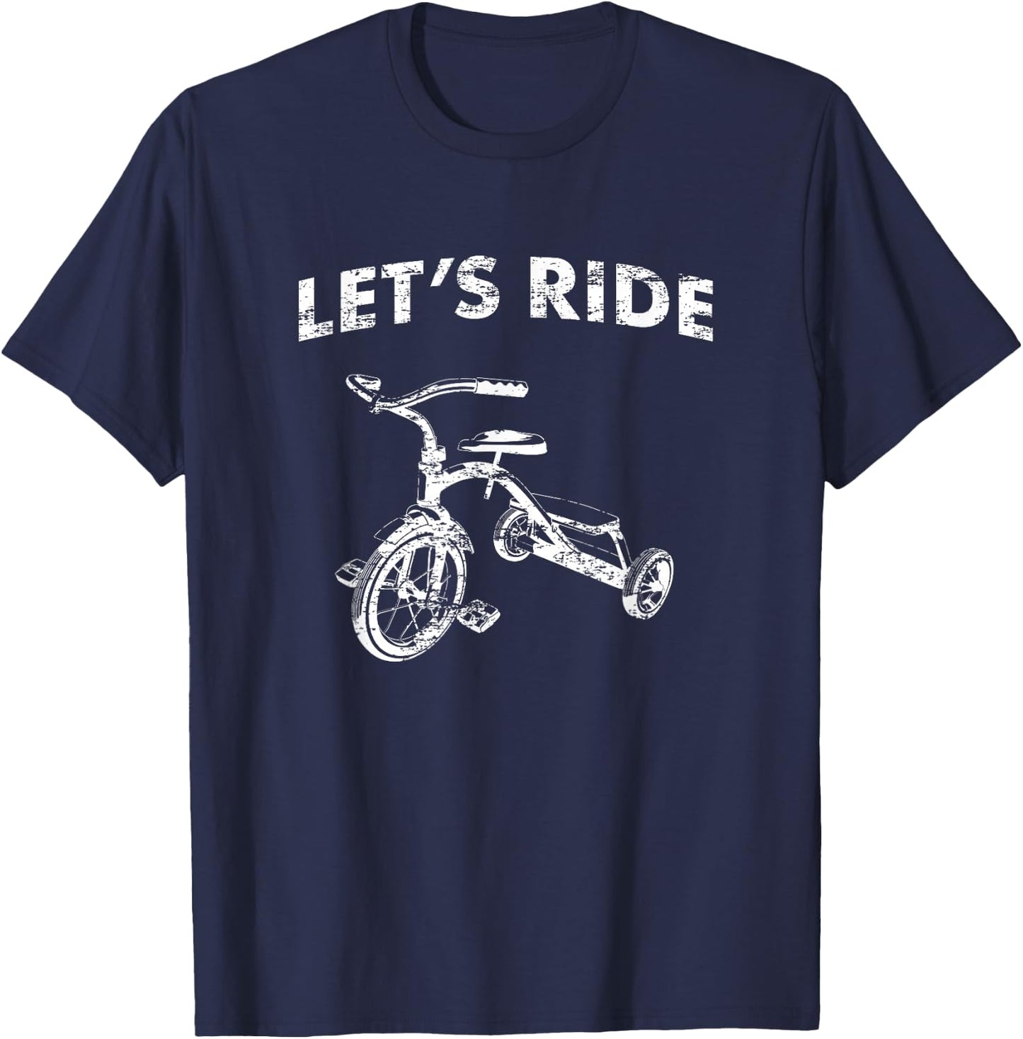 Tricycle Let's Ride Vintage Tricycle T-Shirt - T-Shirt | Navy