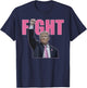 Fight Breast Survivor Trump Breast Cancer Awareness T-Shirt - T-Shirt | Navy