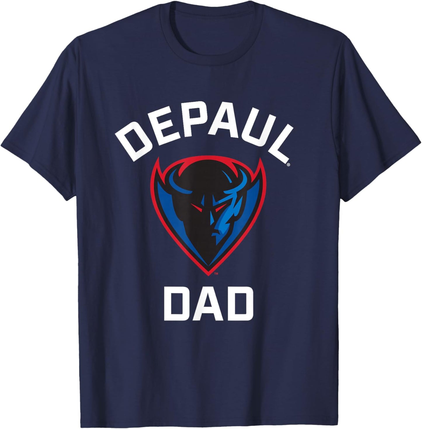 DePaul University Blue Demons Arched Dad T-Shirt - T-Shirt | Navy