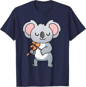 Koala Playing Violin T-Shirt - T-Shirt | Navy