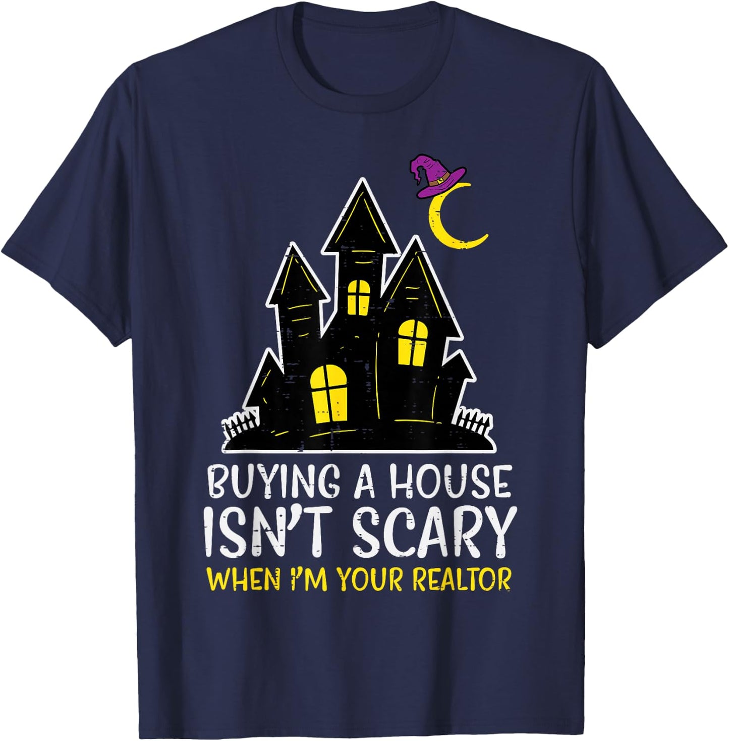 Halloween Realtor Buying House Isnt Scary Costume Women Men T-Shirt - T-Shirt | Navy