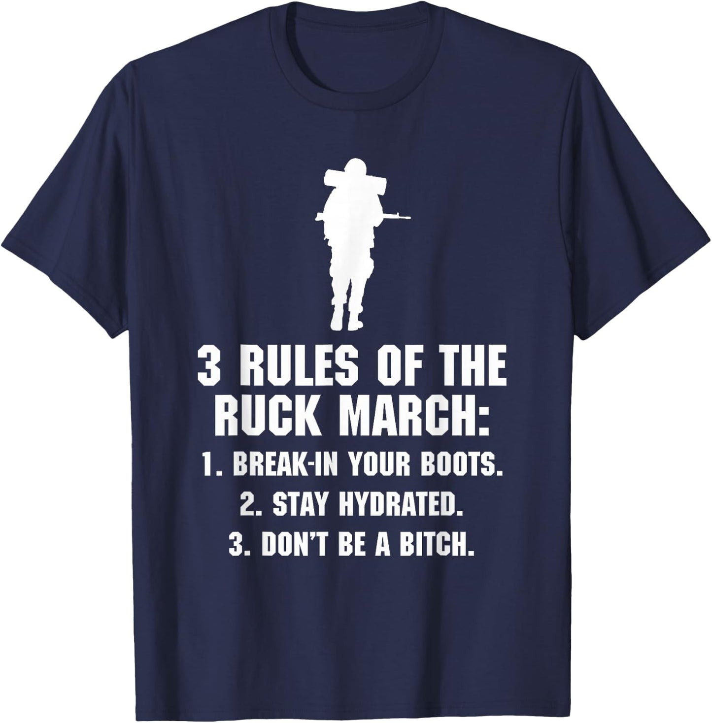 3 Rules of the Ruck March T-Shirt - T-Shirt | Navy