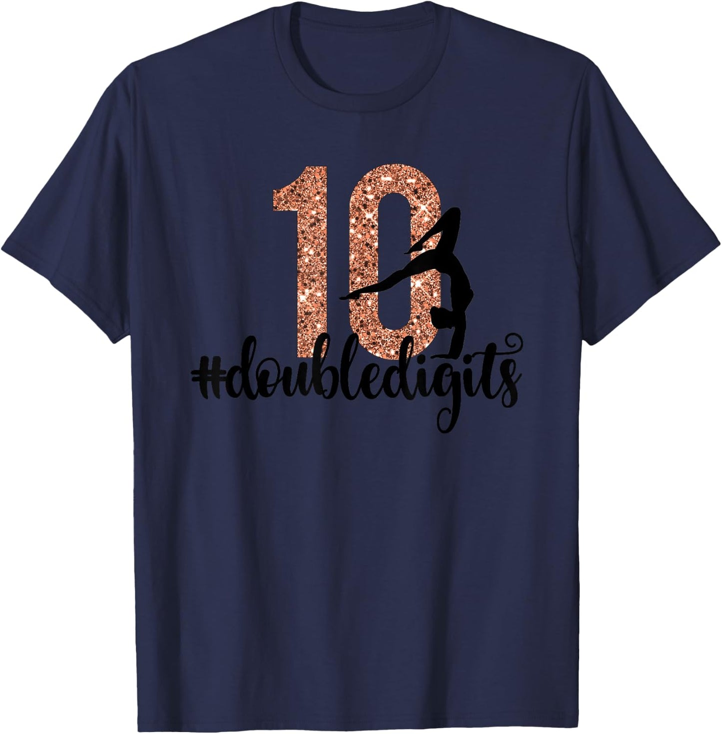 10th Birthday Gift Double Digit Girl Ten 10 T-Shirt - T-Shirt | Navy