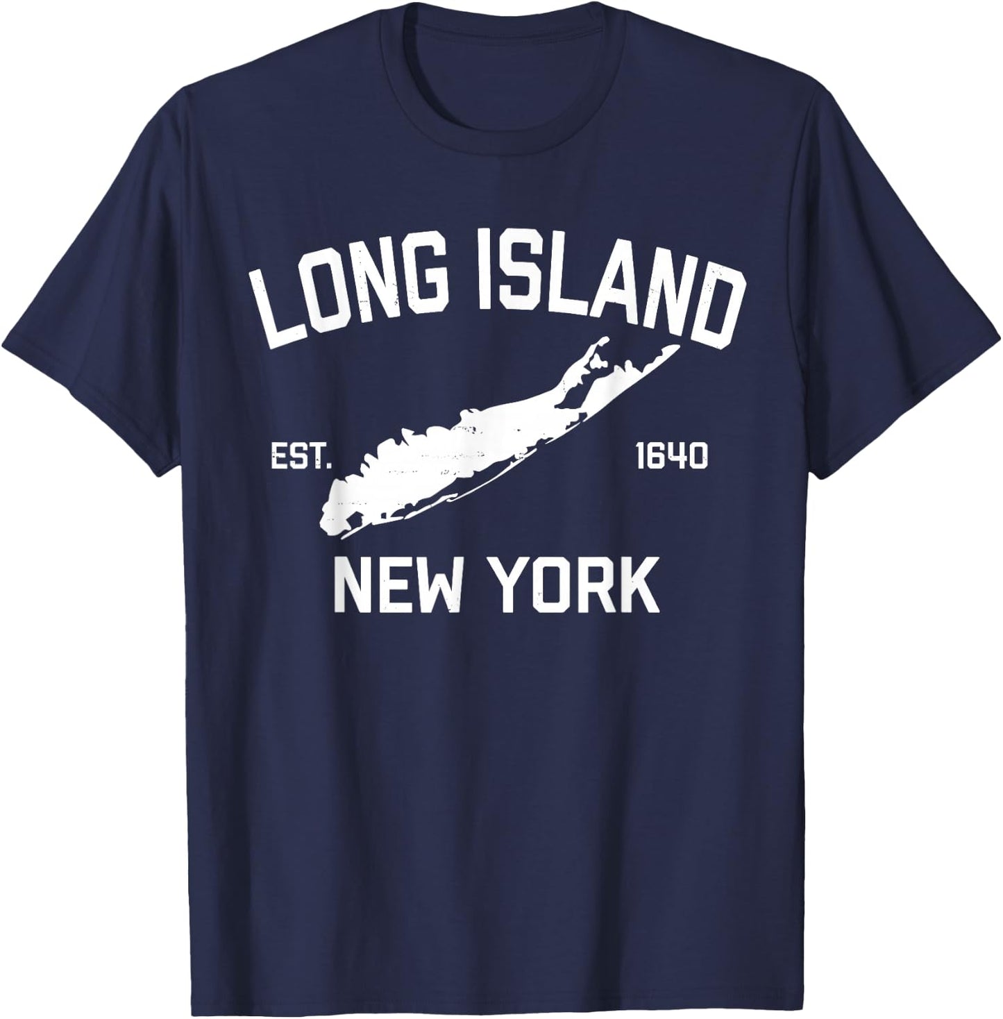 Long Island NY Souvenir Native Long Islander Map NYC T-Shirt - T-Shirt | Navy