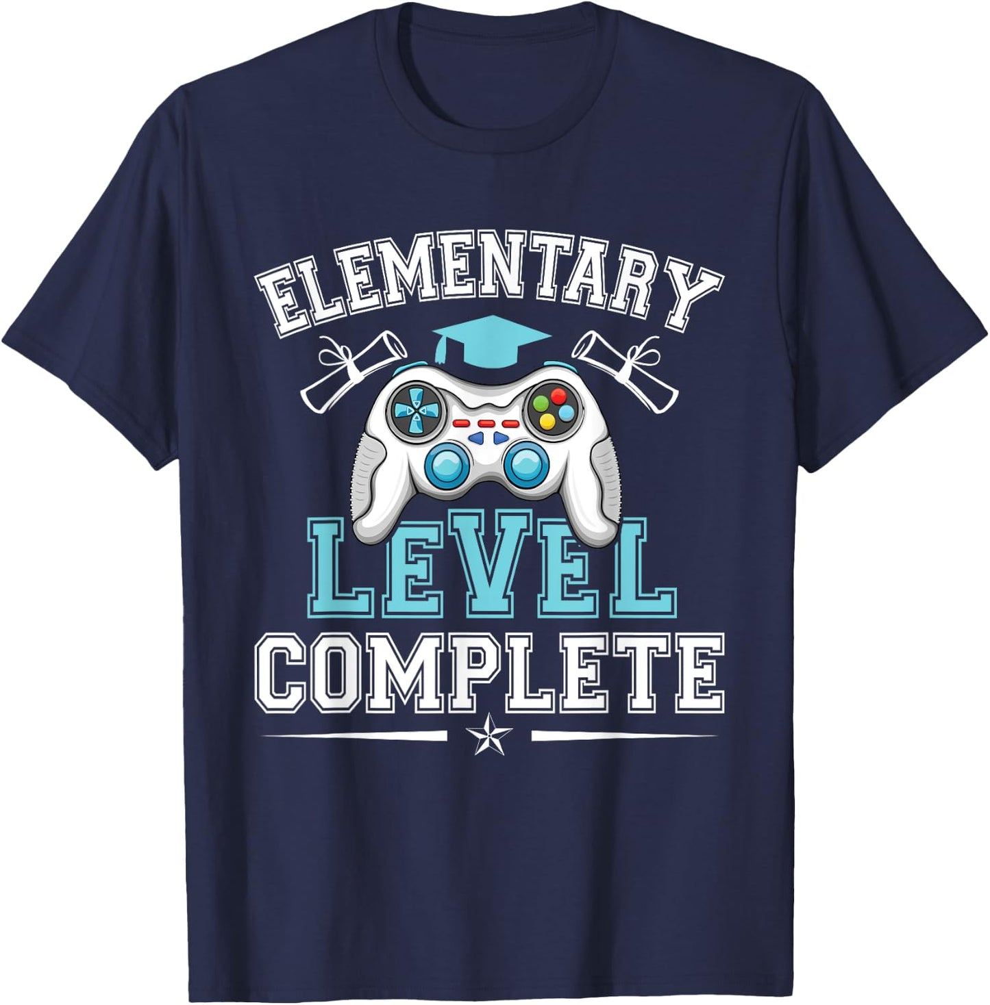 Elementary Level Complete Graduation 2025 Class Elementary T-Shirt - T-Shirt | Navy