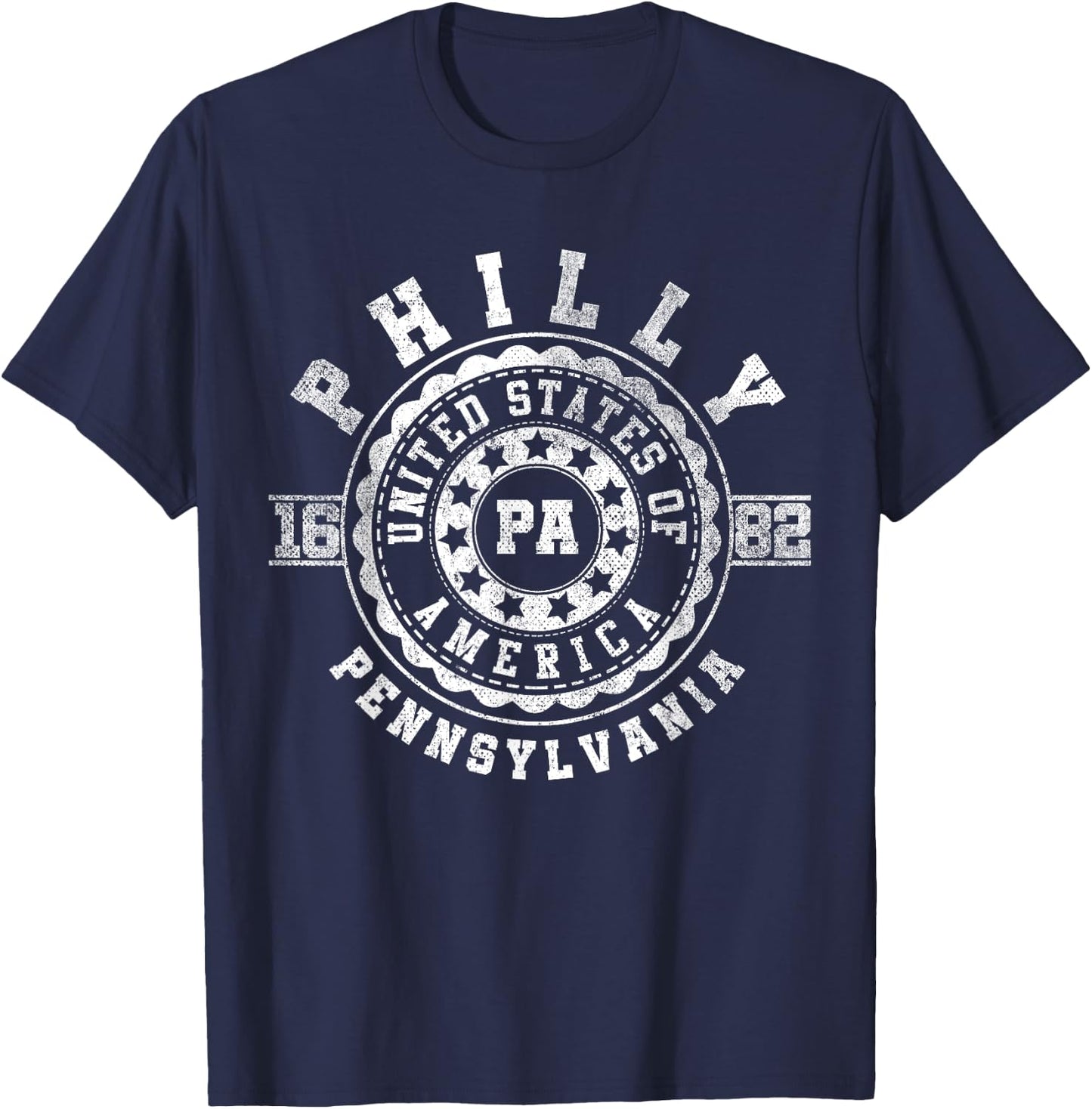 Philly Philadelphia PA | Pennsylvania | Vintage - Apparels T-Shirt - T-Shirt | Navy